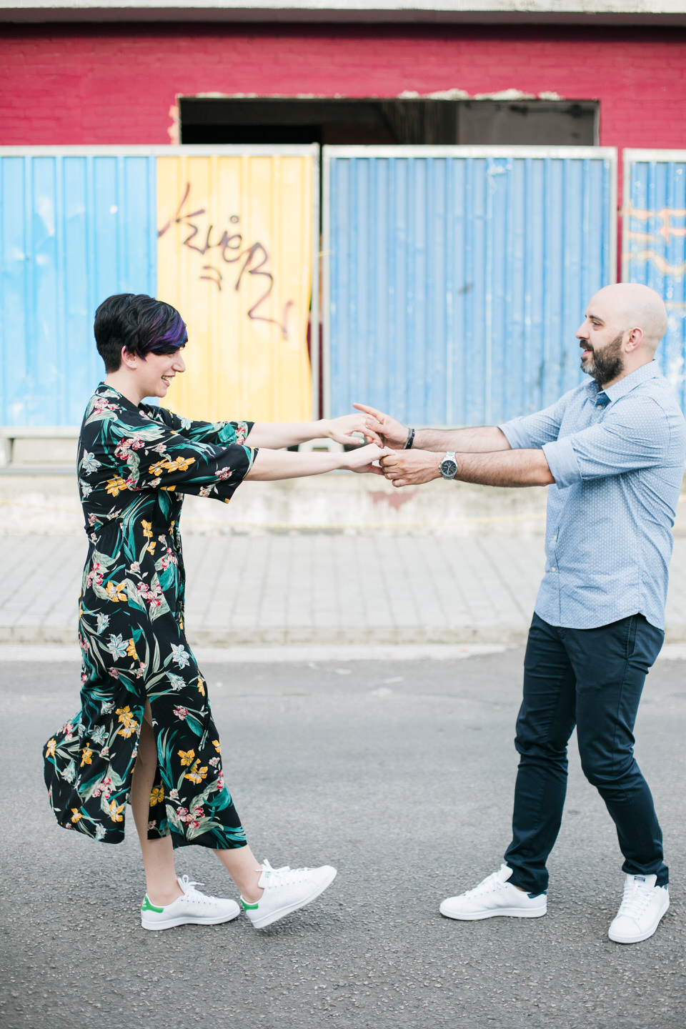 Colorful Pre-Wedding Downtown Athens by Fiorello Photography