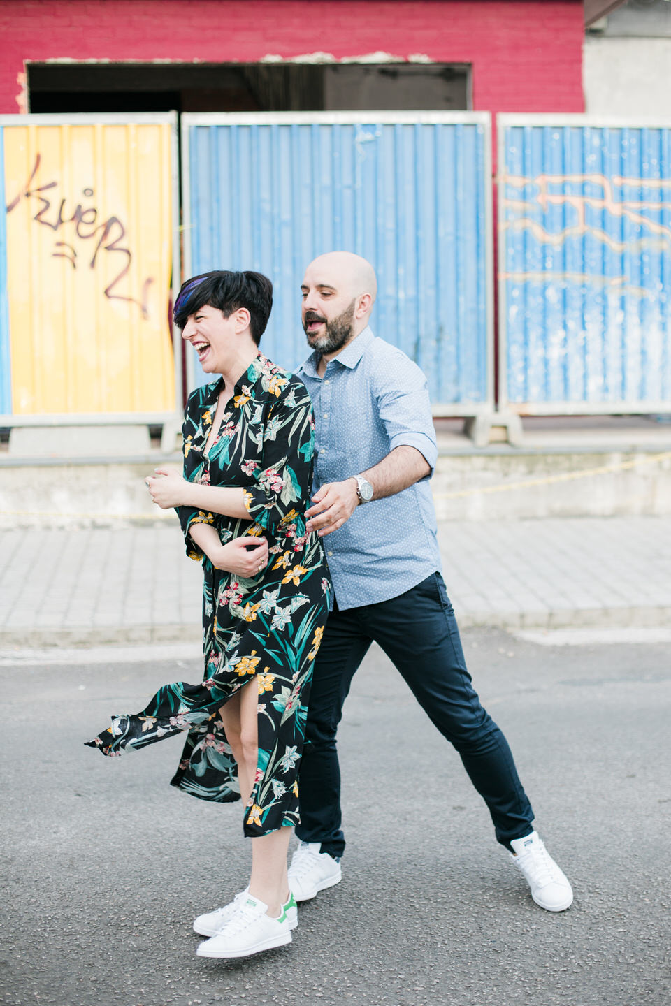 Colorful Pre-Wedding Downtown Athens by Fiorello Photography