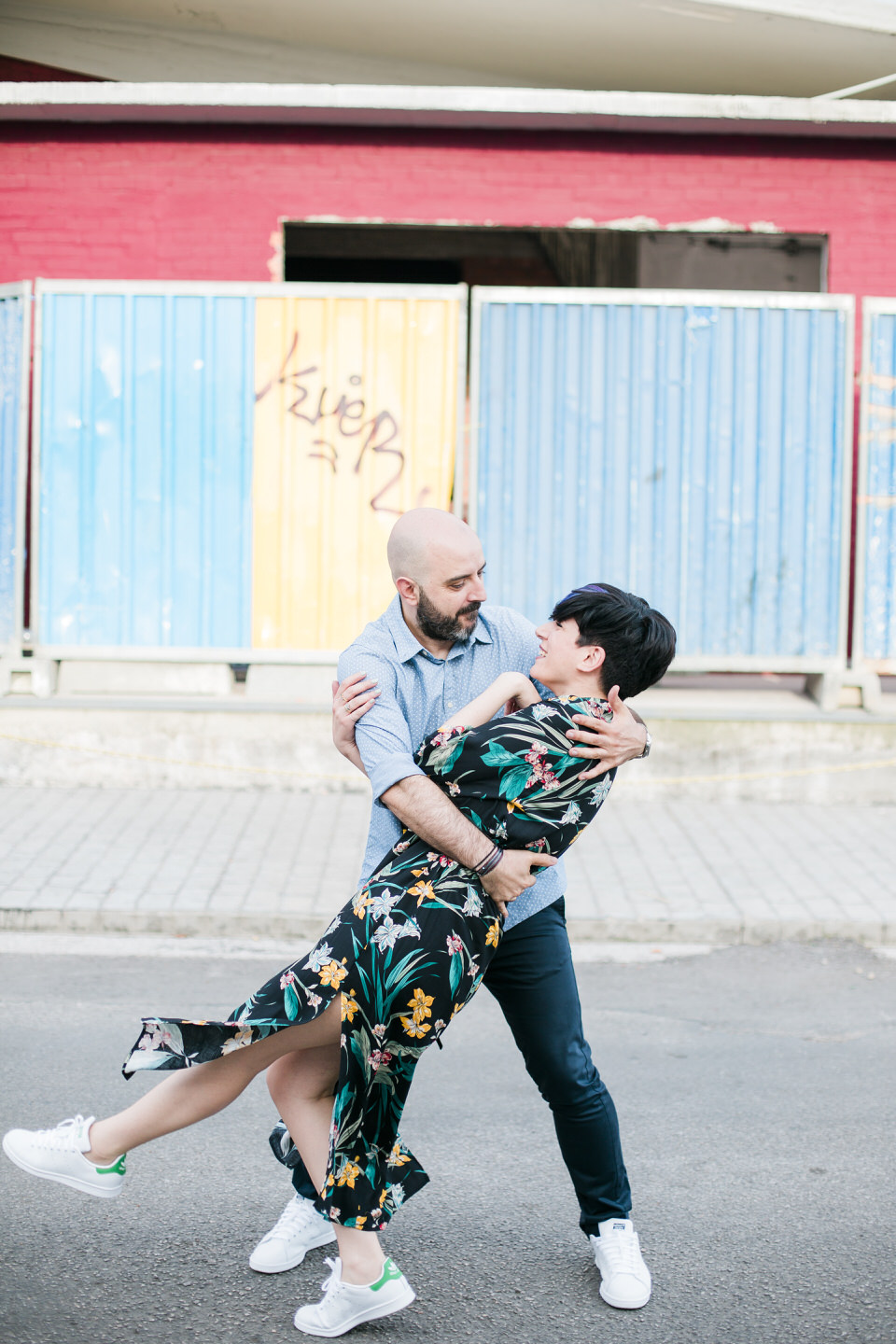 Colorful Pre-Wedding Downtown Athens by Fiorello Photography