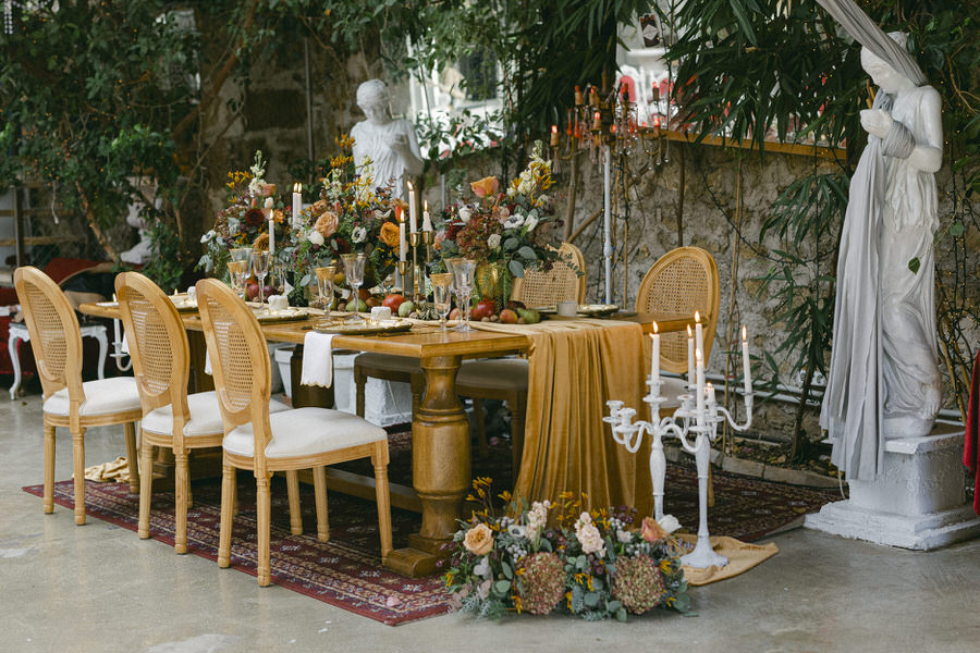 Baroque Inspired Wedding Editorial at Indoor Industrial Art Space by Fiorello Photography