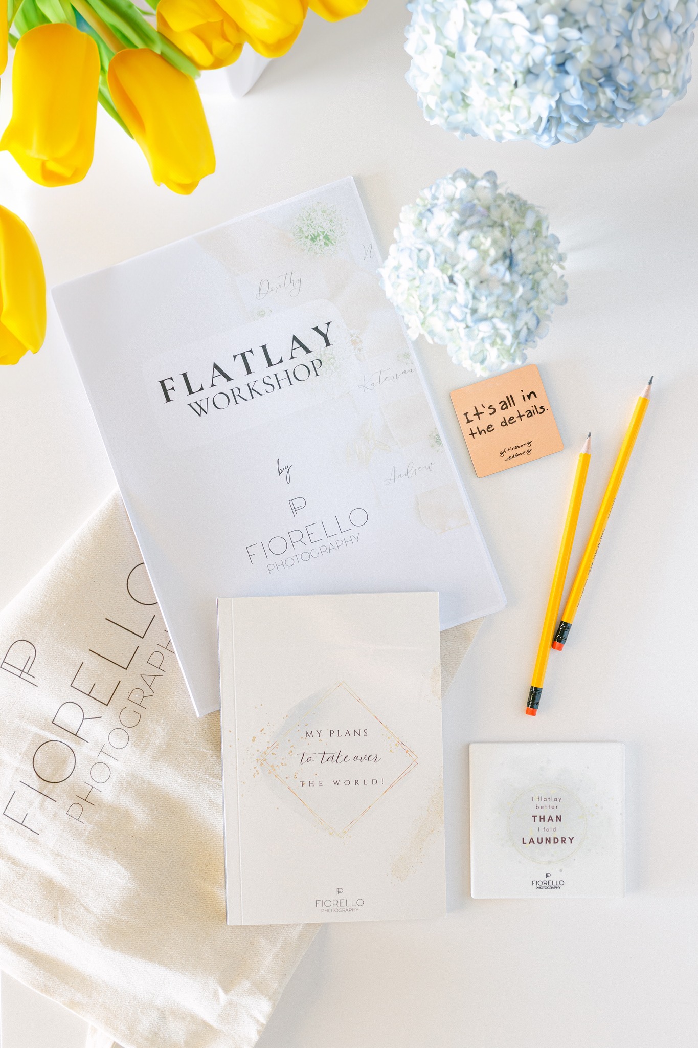 Photography Workshop Wedding Flatlays by Fiorello Photography Goody Bags